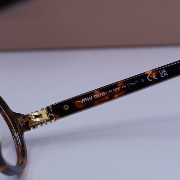 Miu Miu MU01XV VAU1O1 Oval Eyeglasses 50mm – Honey Havana - Picture 11 of 12